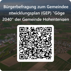 QR-Qode Bürgerbeteiligung, Gemeindeentwicklungsplan, "Göge 2040"
